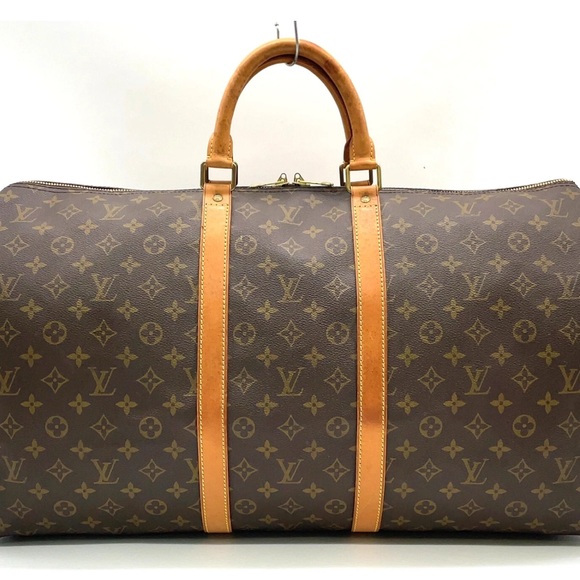 Louis Vuitton Classic Monogram Keepall 55 Boston Duffle Bag - Picture 2 of 16